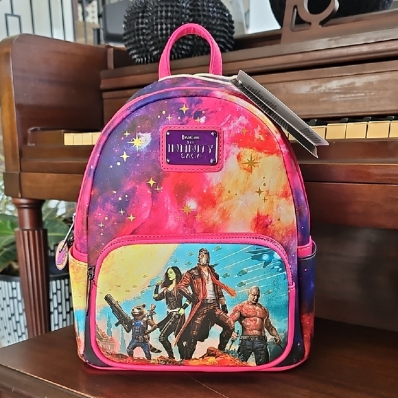 Loungefly Handbags - NWT Loungefly Bookbag Infinity Saga Guardians of the Galaxy Marvel Comics Purse